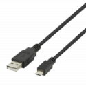 Deltaco USB 2.0 Micro B cable, 2.4A, 3m black