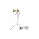 5x in-akustik Star Audio Cable 3,5 mm Jack Plug - Cinch 0,5 m 5x in-akustik Star Audio Cable 3,5 mm Jack Plug - Cinch 0,5 m