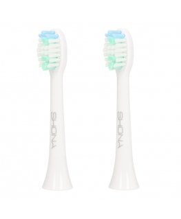 Shona original tip for all Shona Sonic series + Oromed Teesa Sarmocare Alfavise Tooth Bruch (2pcs) White
