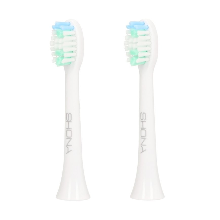 Shona original tip for all Shona Sonic series + Oromed Teesa Sarmocare Alfavise Tooth Bruch (2pcs) White