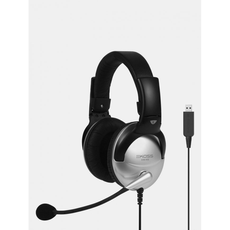 Koss SB45 USB Headset Wired Head-band Gaming USB Type-A Black, Silver – 2