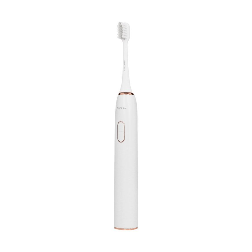 Shona Pro Electric IPX7 Sonic Tooth Brush with with 5 modes / 3x Speed + travel case (2 heads included) White – 3