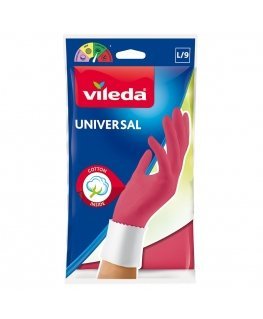 Vileda 166566 valymo pirštinė Medvilnė, Lateksas Rožinė Unisekso stiliaus L