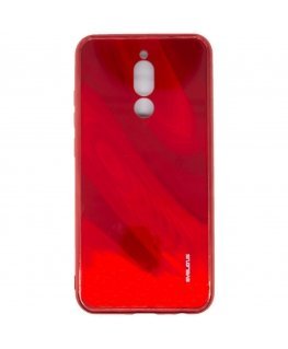 Xiaomi Redmi 8 Water Ripple Full Color Electroplating Tempered Glass Case Red