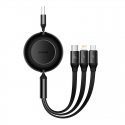 Baseus Bright Mirror 3, USB 3-in-1 cable for micro USB / USB-C / Lightning 66W / 2A 1.1m (Black) Baseus Bright Mirror 3, USB 3-in-1 cable for micro USB / USB-C / Lightning 66W / 2A 1.1m (Black)