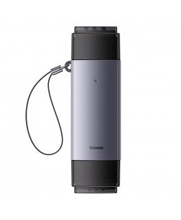 Baseus Lite Series SD/TF memory card reader, USB + USB-C (grey)