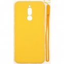 Xiaomi Redmi 8 Soft Touch Silicone Case with Strap Yellow