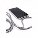 Samsung A40s Case with rope Black Stripes Transparent Samsung A40s Case with rope Black Stripes Transparent