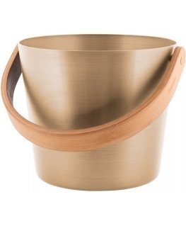 Relax Sauna bucket, 5l, aluminium, champagne