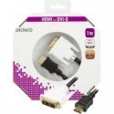 HDMI to DVI cable DELTACO 1080p, DVI-D Single Link, 2m, black / HDMI-112-K / 00100022