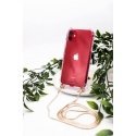 Xiaomi Redmi Note 8 / Redmi Note 8 2021 Silicone TPU Transparent with Necklace Strap Gold
