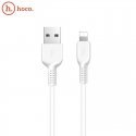 Hoco X20 Ultra Durable-Soft Lightning to USB Data & Fast 2.4A Charger Cable 1m (MD818) White