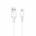 Hoco X20 Ultra Durable-Soft Lightning to USB Data & Fast 2.4A Charger Cable 1m (MD818) White