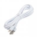 Hoco X20 Ultra Izturīgs-Mīksts Universāls Lightning uz USB Datu & Ātrās Uzlādes kabelis 1m (MD818) Balts