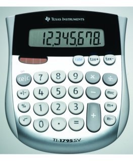Texas Instruments TI-1795 SV laskin Työpöytä Perus Musta, Hopea, Valkoinen