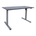Desk ERGO OPTIMAL with 1 motor 120x60cm, black/grey