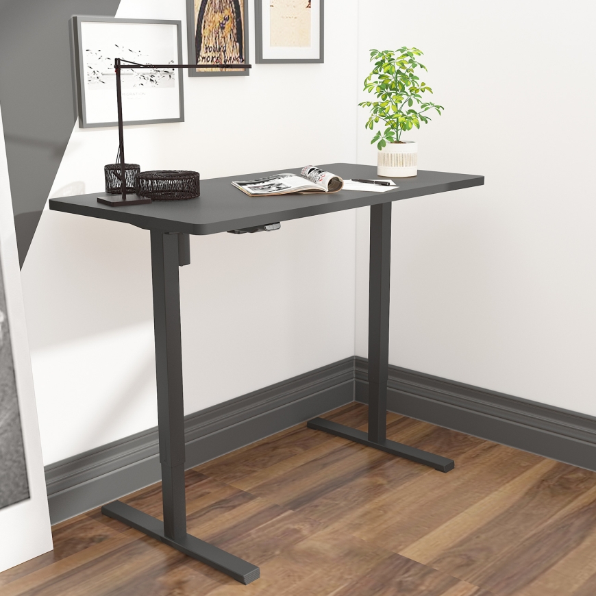 Rakstāmgalds ERGO OPTIMAL ar 1 motoru 120x60cm, melna – 5