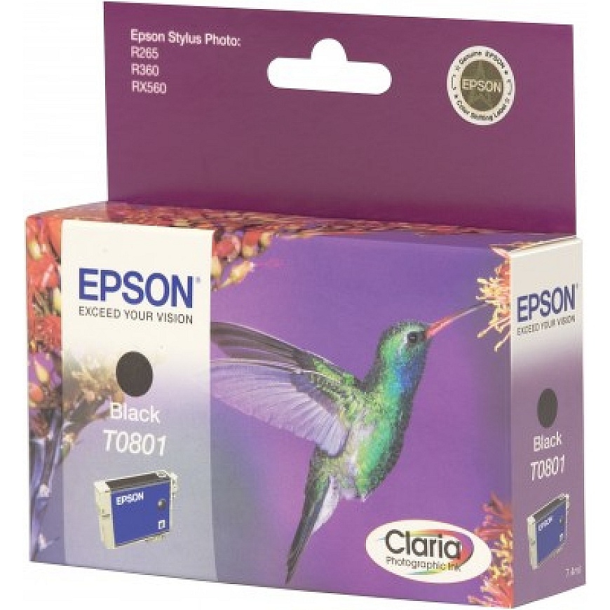 Epson Hummingbird T0801 Black Ink Cartridge mustekasetti Alkuperäinen Musta – 2