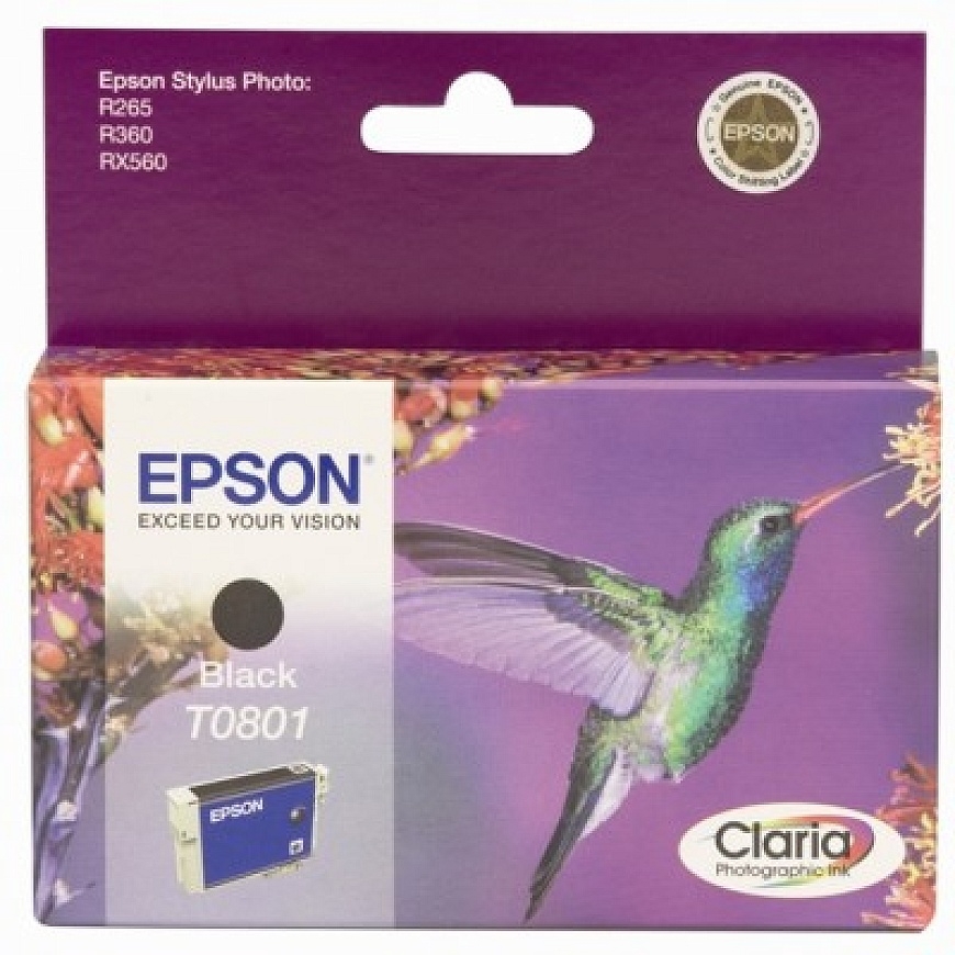 Epson Hummingbird T0801 Black Ink Cartridge mustekasetti Alkuperäinen Musta – 3