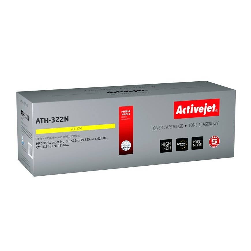 Activejet ATH-322N toner (replacement for HP 128A CE322A Supreme 1300 pages yellow)