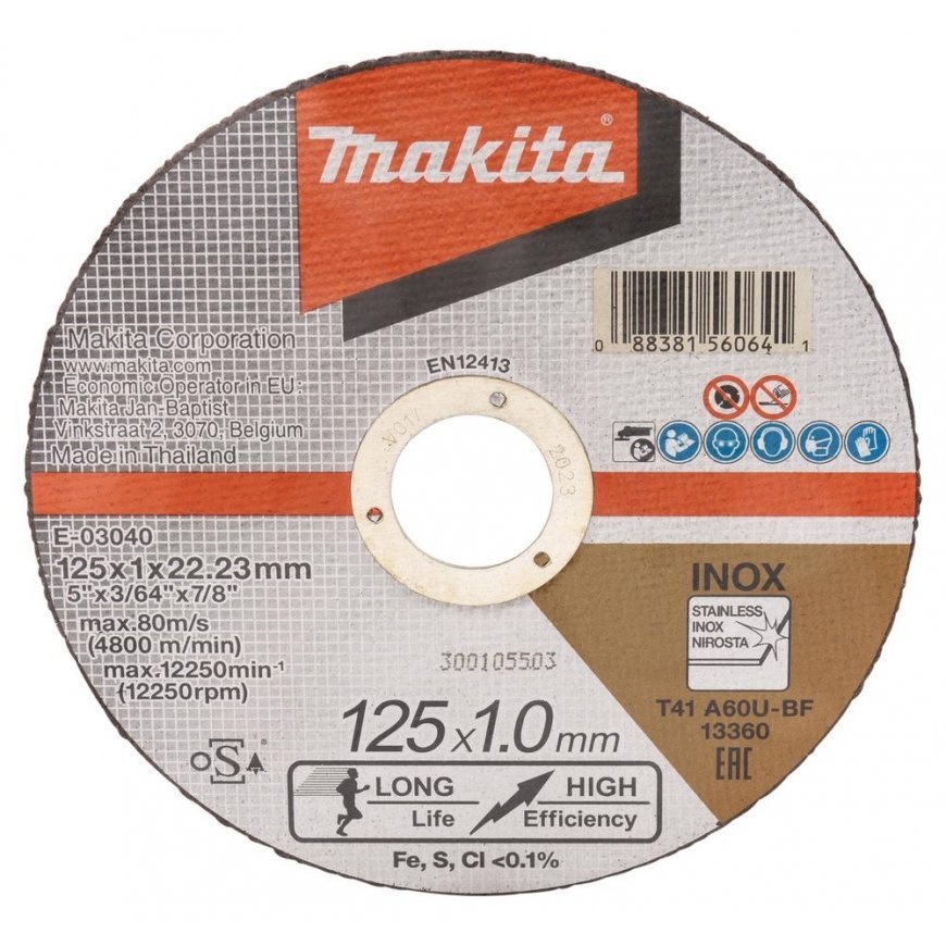 Makita E-03040-12 Cutting disc 125 X
