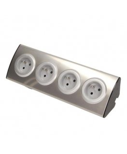 Orno Arno Socket 4x230V STAINLESS STEEL