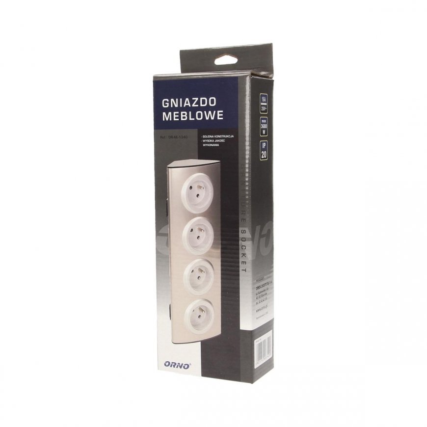 Orno Arno Socket 4x230V STAINLESS STEEL – 4