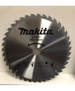Makita D-74077 TCT saw 260X2.6X30mm 15° T40 Standard wood