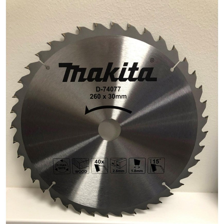 Makita D-74077 TCT saw 260X2.6X30mm