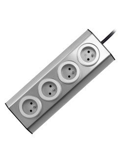 Orno Furniture and kitchen socket with Velcro fasteners 4x2P + Z INOX with 1.5 m cable.