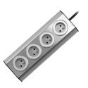 Orno Furniture and kitchen socket with Velcro fasteners 4x2P + Z INOX with 1.5 m cable. Orno Furniture and kitchen socket with Velcro fasteners 4x2P + Z INOX with 1.5 m cable.