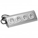 Orno Furniture and kitchen socket with Velcro fasteners 4x2P + Z INOX with 1.5 m cable. Orno Furniture and kitchen socket with Velcro fasteners 4x2P + Z INOX with 1.5 m cable.