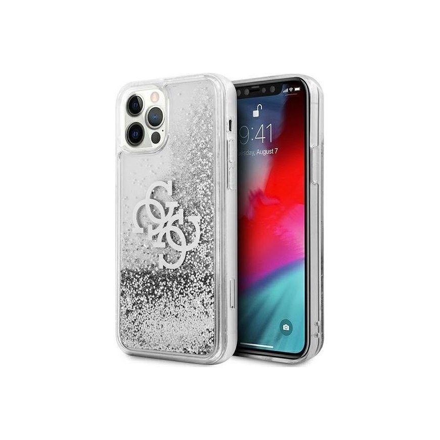 Guess GUHCP12LLG4GSI iPhone 12 Pro Max 6.7" sidabrinis/sidabrinis hardcase 4G Big Liquid Glitter – 2