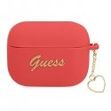 Guess Protective Case Silicone Charm Heart for AirPods Pro Red