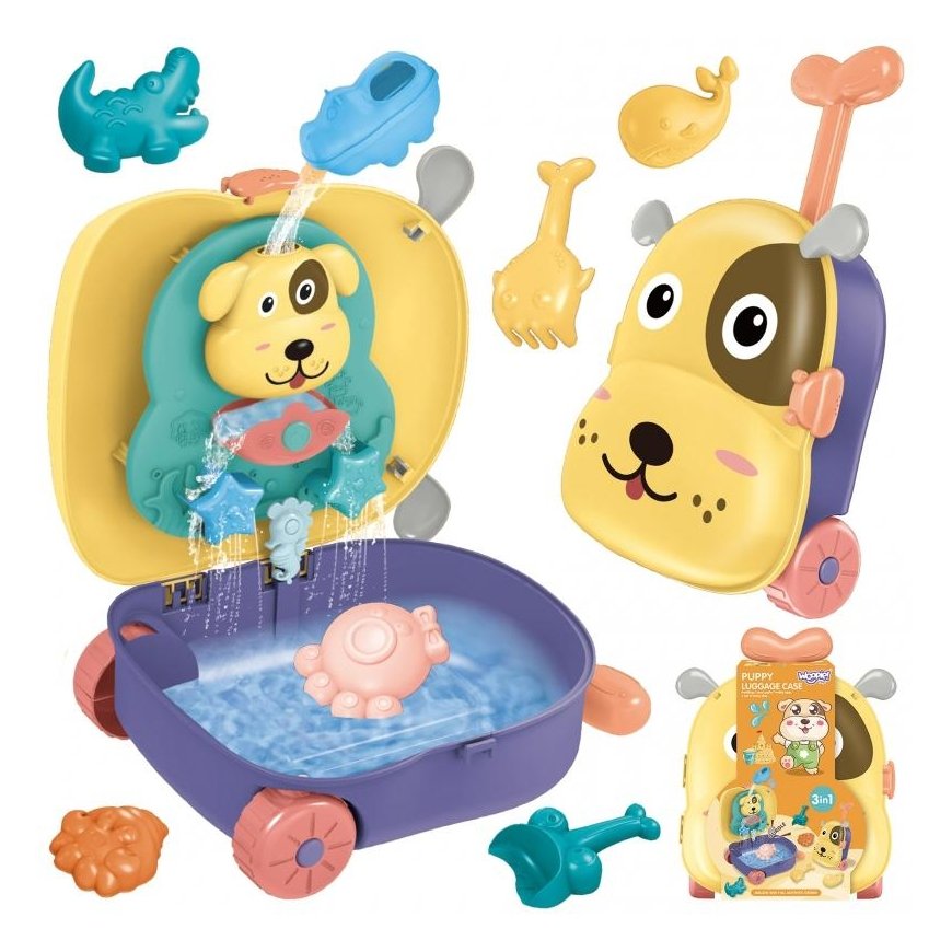 WOOPIE sand set 3in1 dog suitcase + water toy