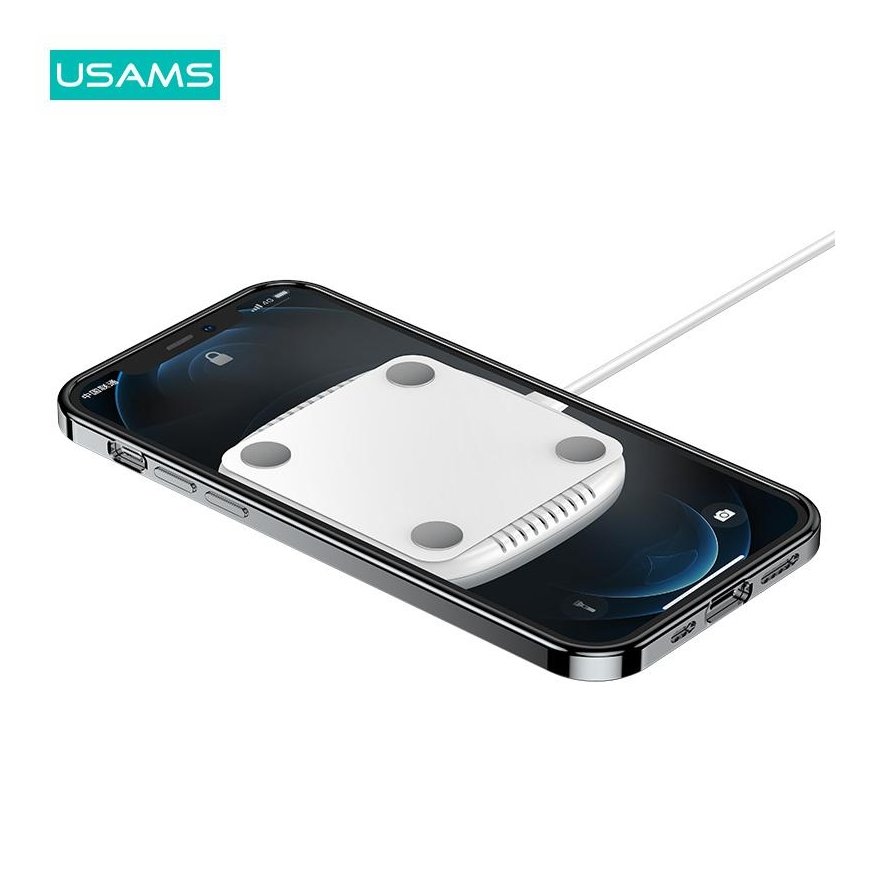 USAMS belaidis magnetinis įkroviklis 15W, Baltas – 4