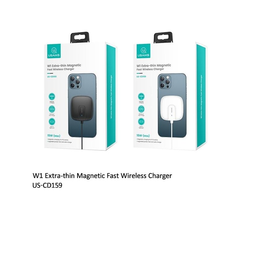 USAMS wireless magnetic charger 15W, White – 5