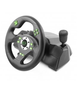 Esperanza EGW101 žaidimų valdiklis Juoda, Žalia USB Vairas Skaitmeninis Playstation, Playstation 3