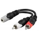 Deltaco AA-6A audiokaapeli 0,1 m 3.5mm 2 x RCA Musta, Harmaa, Punainen Deltaco AA-6A audiokaapeli 0,1 m 3.5mm 2 x RCA Musta, Harmaa, Punainen