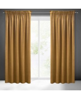 Eurofirany PIERRE CARDIN SIBEL Night curtain made of soft velvet, 260 g/m2, 140X270 cm, band / tunnel / hooks, color: gold
