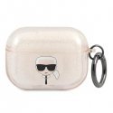 Karl Lagerfeld Head Glitter apsauginis dėklas, skirtas Airpods Pro auksui Karl Lagerfeld Head Glitter apsauginis dėklas, skirtas Airpods Pro auksui