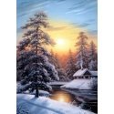 Beldizart Winter sunrise 50*70 cm WD2611 Beldizart Winter sunrise 50*70 cm WD2611