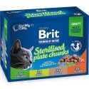 BRIT Premium Cat Sterilized Plate - mitrā kaķu barība - 12x100g