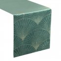 Eurofirany BLINK / 14 Velvet table runner with a large art deco fan pattern, 35X220 cm, color: dark Eurofirany BLINK / 14 Velvet table runner with a large art deco fan pattern, 35X220 cm, color: dark