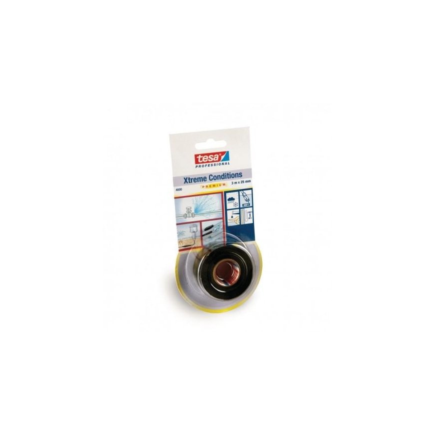 Tesa self-sealing tape 25mm black 3m - H0460004