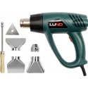 Hot air dryer with accessories Lund 79325 2000W, 350/550C