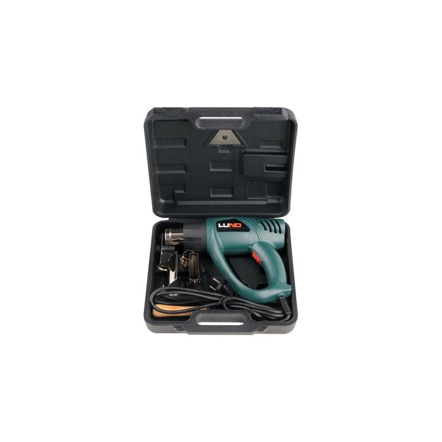 Hot air dryer with accessories Lund 79325 2000W, 350/550C – 3