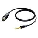 Procab Jack 6.3mm - XLR 3m Black Cable (CLA724 / 3)