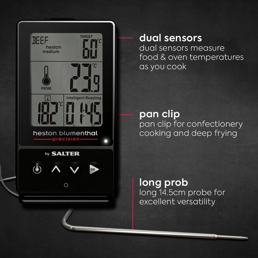 Salter 540A HBBKCR Heston Blumenthal Precision 5-in-1 Digital Cooking Thermometer – 6