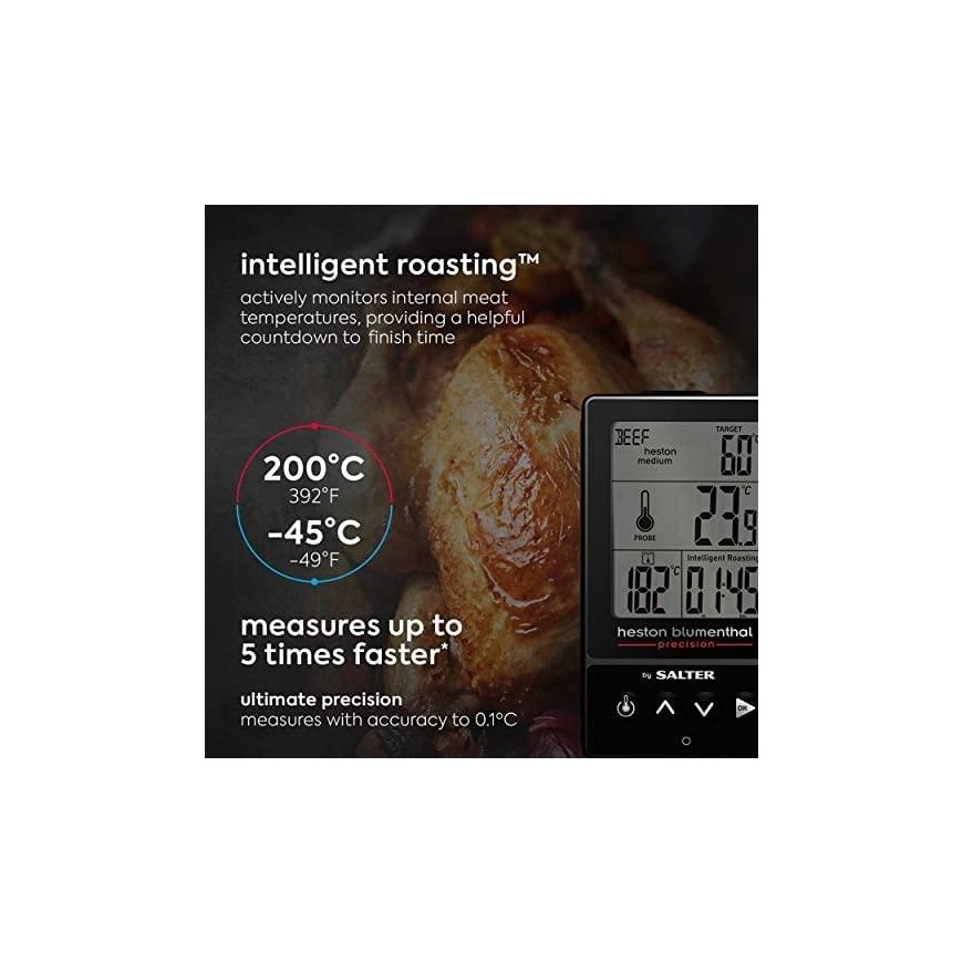 Salter 540A HBBKCR Heston Blumenthal Precision 5-in-1 Digital Cooking Thermometer – 8
